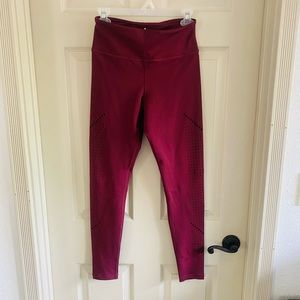 Senita Athletic Pants Sz Medium Maroon Workout Pants